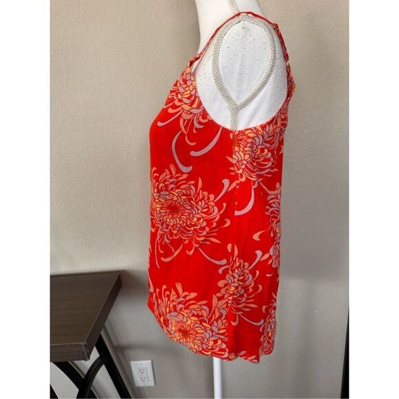 Cabi Orange Floral Adjustable Tank Top XS - Picture 3 of 7